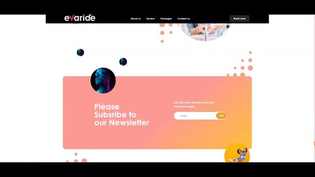 Evaride- cab services landing page design screenshare смотреть онлайн