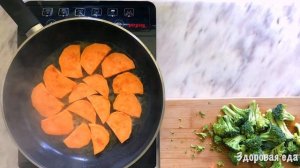 Рецепт батата (сладкой картошки) на сковороде