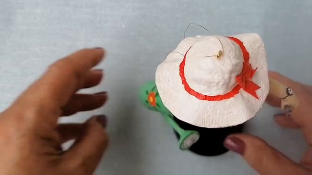 Дачница. Елочная игрушка ручной работы из ваты или статуэтка для домашнего декора. смотреть онлайн