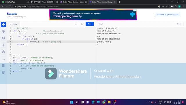 FDS LAB EXPERIMENT NO.1 (SPPU)|SET OPERATION IN PYTHON| смотреть онлайн