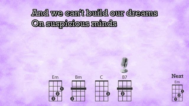 Suspicious Minds - Elvis Presley - Ukulele Play Along смотреть онлайн
