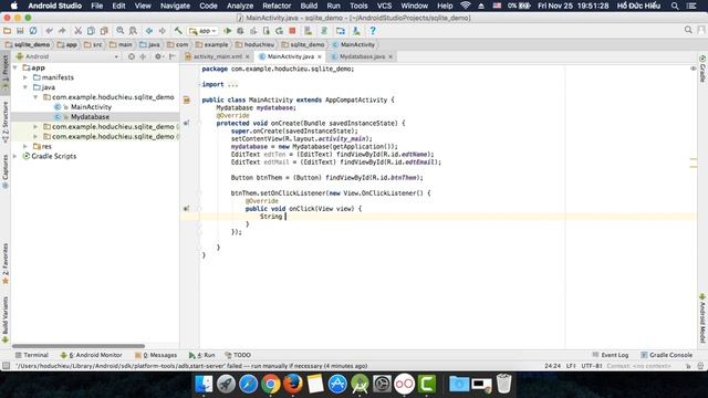 SQLite database in android Part 2 [ Insert database] смотреть онлайн