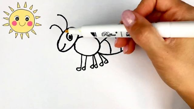 Bolalar uchun chumolini chizish | Рисуем муравья детям | Draw an ant for kids смотреть онлайн