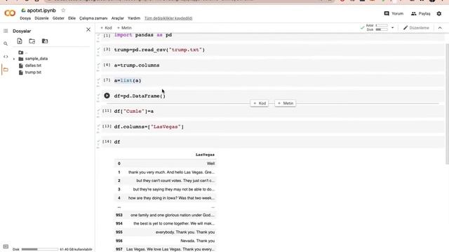 Pandas .txt ile DataFrame Oluşturma смотреть онлайн