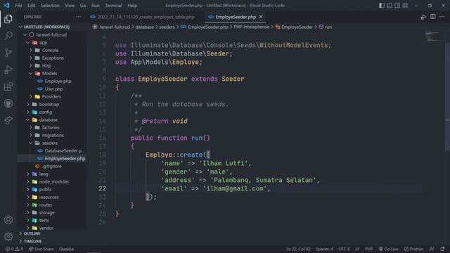 Tutorial Laravel 9 Indonesia #4. Database Seeding/Seeder смотреть онлайн