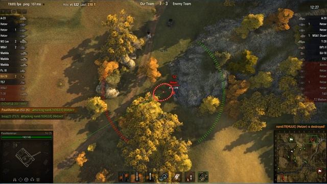 WOT: Redshire - SU-26 - 3 frags смотреть онлайн