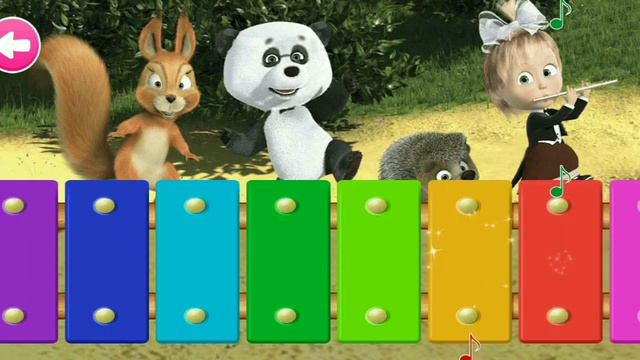 Masha And The Bear 🐻 Educational Game 🎮 | Piano 🎹 & Drum 🥁 Play Game 🎮 смотреть онлайн