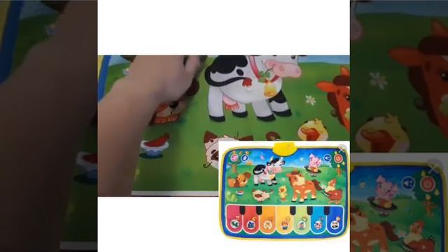 Музыкальный коврик "Весёлая ферма" Азбукварик . Обзор игрушек. Игрушки для детей до года. смотреть онлайн