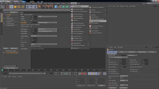 Создание пред настроек проекта в Cinema 4D смотреть онлайн