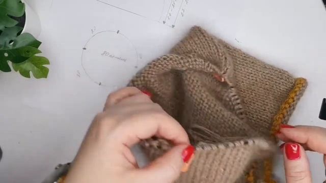 Шапка бинни спицами для начинающих двойная смотреть онлайн