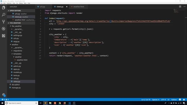 Creating a Weather App in Django Using Python Requests [Part 1] смотреть онлайн