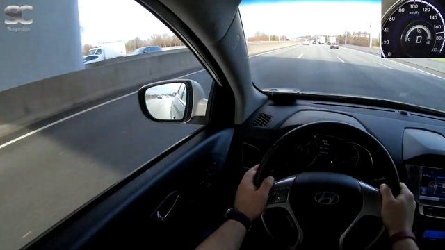 Hyundai ix35 Hydrogen Fuel Cell (2018) on German Autobahn - POV Top Speed Drive смотреть онлайн