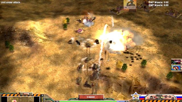 C&C Generals ZH   !  TEOD Russia VS China & USA & GLA 👿💪