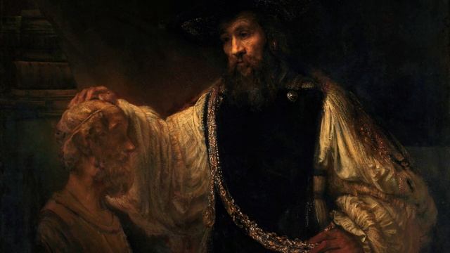 Aristotle with The Bust of Homer, by Rembrandt, 1653 | 4K Frame TV Art Wallpaper Screensaver смотреть онлайн