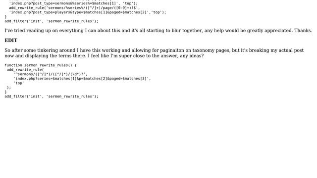 Wordpress: 404 Error On Custom Taxonomy Pages 2, 3, etc смотреть онлайн