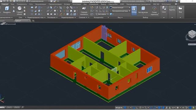 AutoCad қазақша. Қарапайым үйдің кескіні. смотреть онлайн