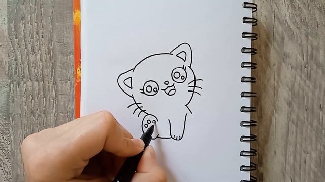 Как нарисовать котёнка смотреть онлайн