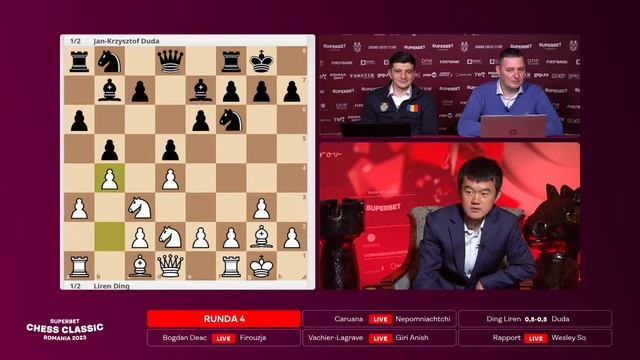 Superbet Chess Classic 2023 - Grand Chess Tour - RUNDA 4 LIVE смотреть онлайн