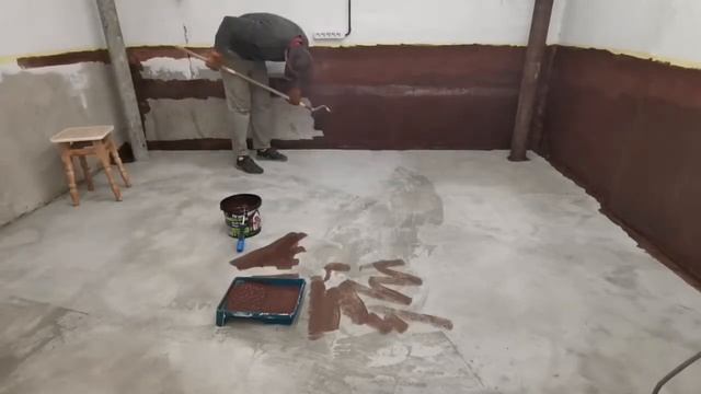 Покраска пола и стен гаража резиновой краской смотреть онлайн