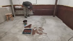 Покраска пола и стен гаража резиновой краской