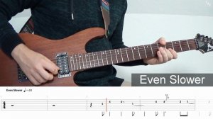 Nirvana - Smells Like Teen Spirit Solo Tutorial | Slowed Down | Tabs