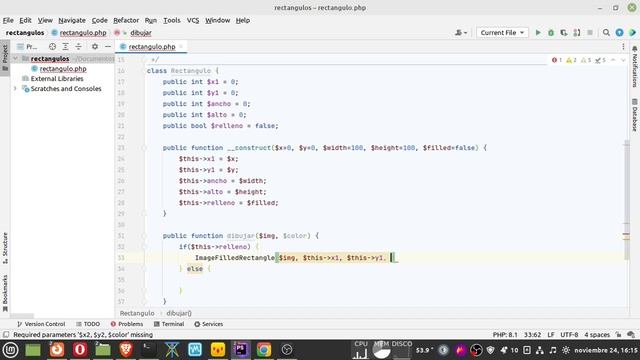 PHP: definiendo una clase que dibuja rectangulos con GD смотреть онлайн