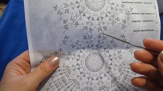 Салфетка крючком ч.1.  Napkin Crochet Part 1.