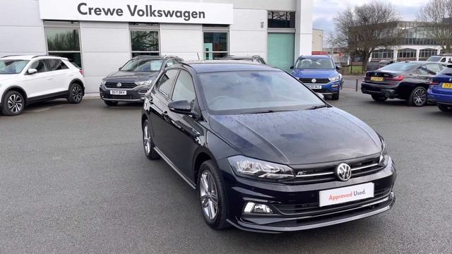 Approved Used Volkswagen Polo R-Line 1.0TSI 115PS DSG In Deep Black - LR20FXK - Crewe Volkswagen