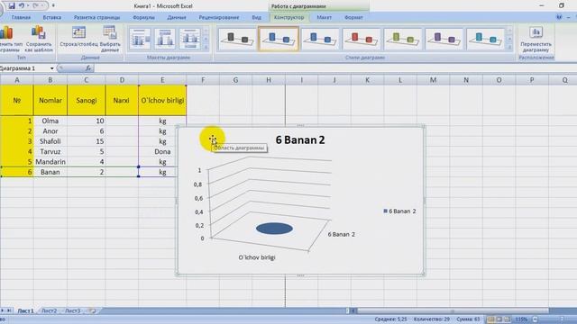 DIAGRAMMA YARATISH EXCELDA, JUDAYAM OSON, KOMPYUTER KURSLARI, TEZDA O'RGANING, BEPUL DARSLAR смотреть онлайн