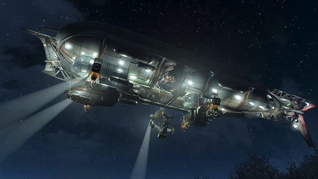 Fallout 4 - Prydwen Flying Over Fort Hagen смотреть онлайн