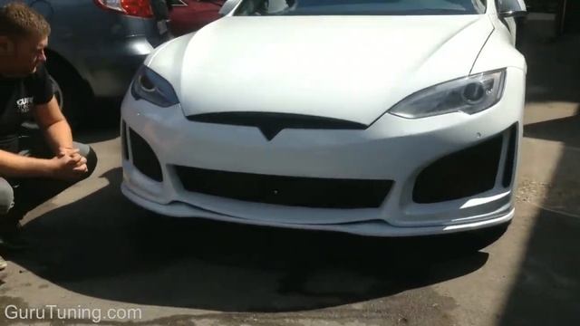 +1 Tesla с бампером PLATON || Tuning Tesla Model S || GuruTuning смотреть онлайн