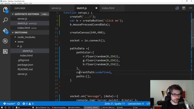 Skizzieren im Browser mit p5js und Socket.IO - Teil 3 (Zeichnen im Canvas) смотреть онлайн
