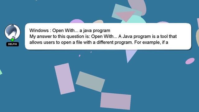 Windows : Open With... a java program смотреть онлайн