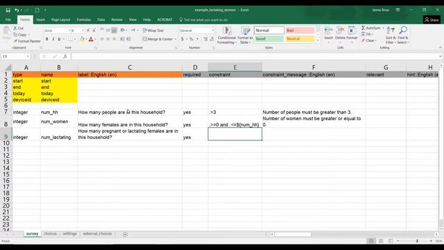 ODK XLSForm Tutorial on Constraints: Make sure answer is less than previous answer смотреть онлайн