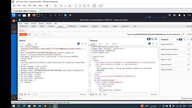 Lab#:8 SQL injection attack, listing the database contents on non-Oracle databases смотреть онлайн