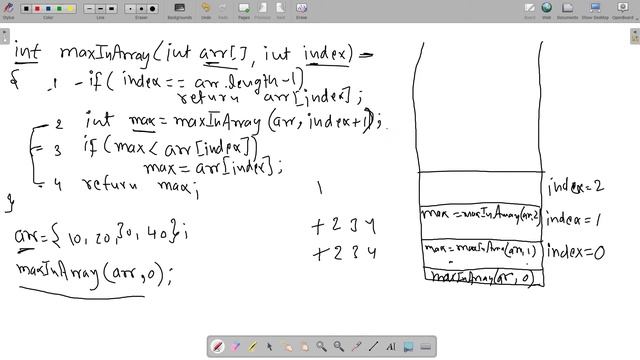 Find maximum in array using recursion in java in hindi | DSA in java смотреть онлайн