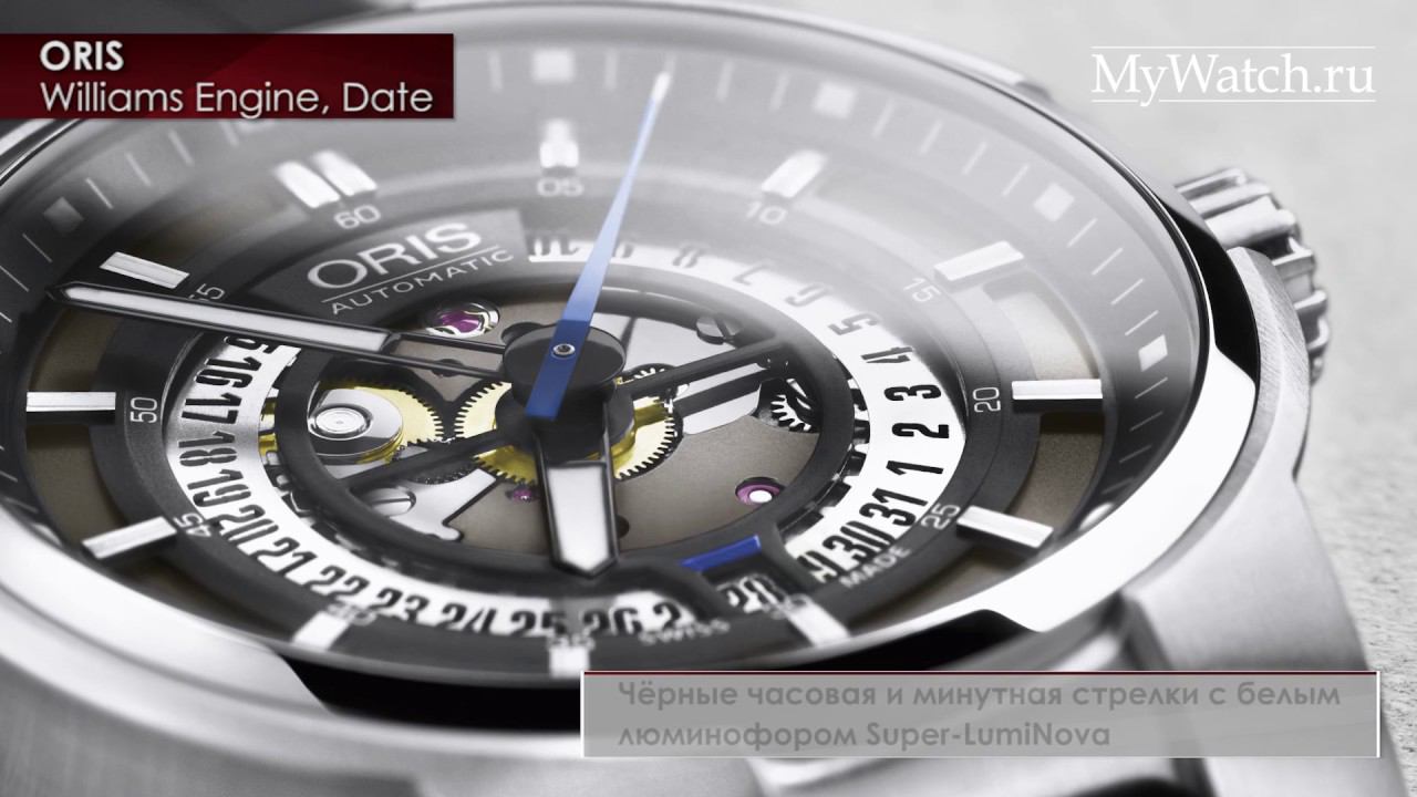Oris Williams Engine Date обзор часов | Mywatch.ru