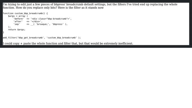 Wordpress: filter just a portion of plugin function смотреть онлайн