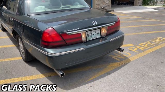 Mercury Grand Marquis 4.6L V8: GLASS PACKS Vs VIBRANT BOTTLE RESONATORS! смотреть онлайн
