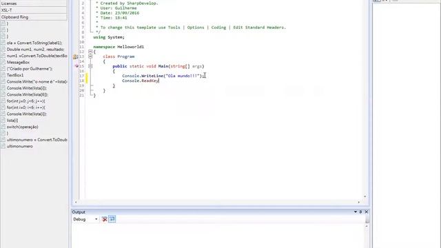 Curso de C#, Aula 1, primeiro programa смотреть онлайн