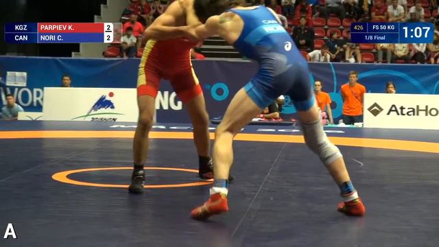 1/8 FS - 50 kg: K. PARPIEV (KGZ) df. C. NORI (CAN) by TF, 12-2 смотреть онлайн