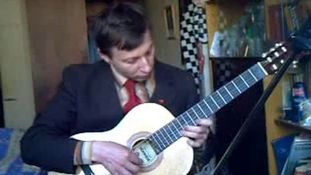 "Moonlight Sonata"(Лунная соната) on guitar. смотреть онлайн
