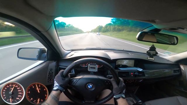 BMW E60 530d Manual POV Drive On Autobahn In Germany No Top Speed 4k