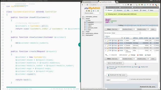 Laravel 5.5 lesson - 9 Complete CRUD from scratch + Introduction to Eloquent смотреть онлайн