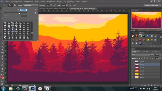 SPEED ART 2D ПЕЙЗАЖА В PHOTOSHOP смотреть онлайн