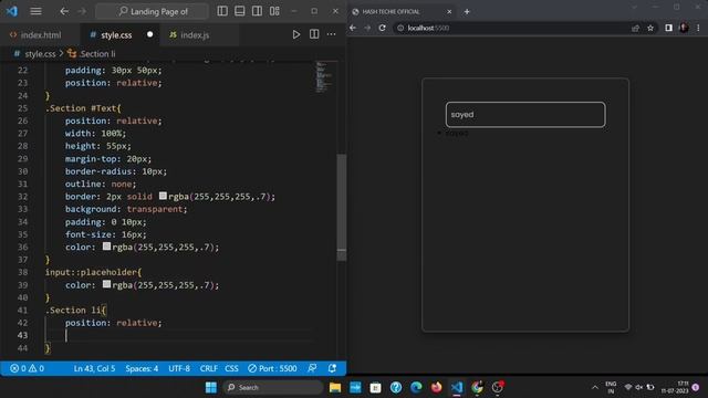 To Do List using HTML , CSS & JavaScript смотреть онлайн