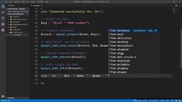 Retrieve Data from Database using MySQLi Procedural with Prepared Statement in PHP (Hindi) смотреть онлайн