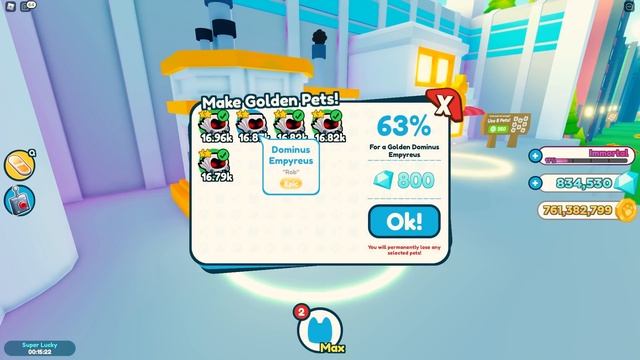 Легкий фарм ДОМИНУСОВ в Pet Simulator X смотреть онлайн