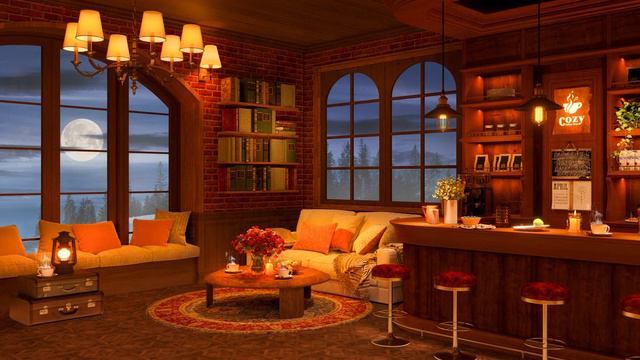 Cozy Night Coffee | Relaxing Piano Jazz Music for Study, Work & Chill Out смотреть онлайн