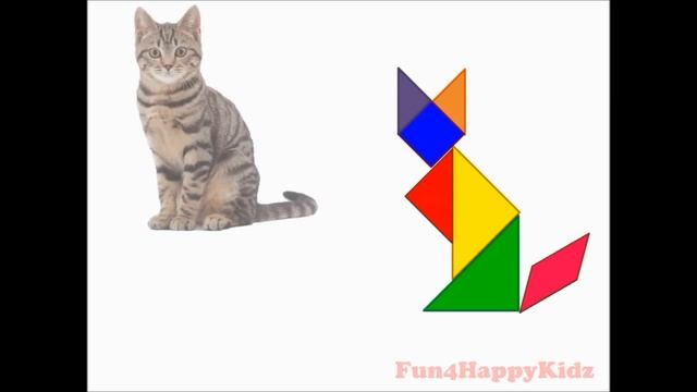 Tangram Animals - Learn to Make Cat, Dog, Horse, Fish, Eagle and Crab смотреть онлайн